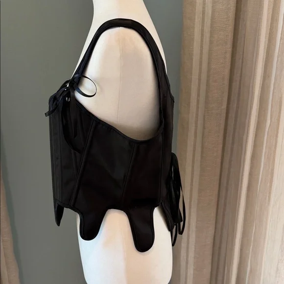 Scarlet Darkness Satin Black Corset Top, Size 16 NWT - Picture 7 of 13